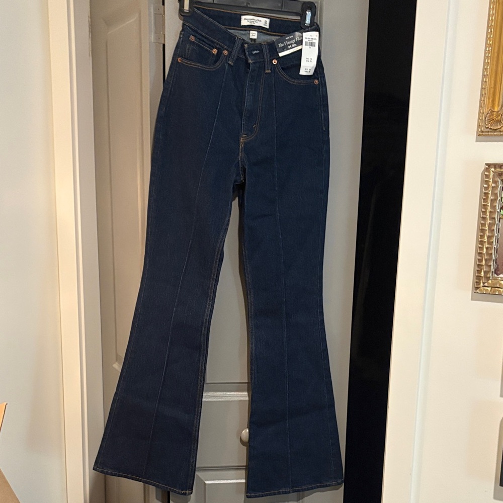 Abercrombie & Fitch Dark Indigo Flare Jeans - Women's